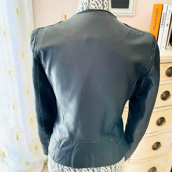 Maje Lamb Leather Moto Jacket - Picture 6 of 16